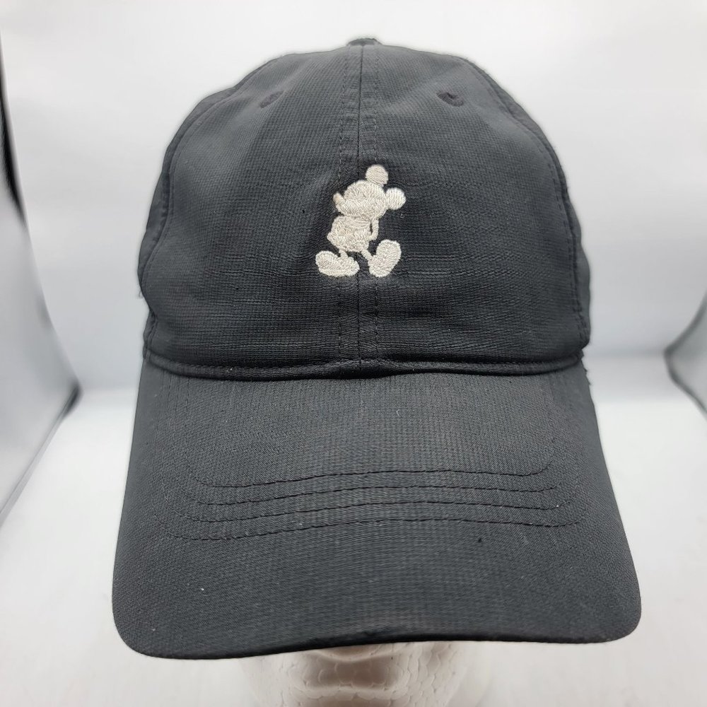 Disney Parks Nike Golf Mickey Black Baseball Cap Adult Hat Gray Lightweight